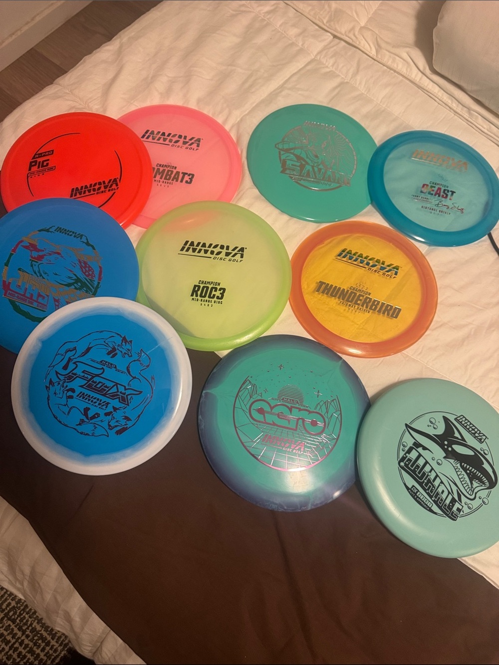 10 brand new Innova Mixed Color Disc Golf Set - Assorted Colors and weights